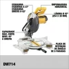 Serra de esquadria DeWalt 1650W - 120V-127V// DW714 - Imagem 2