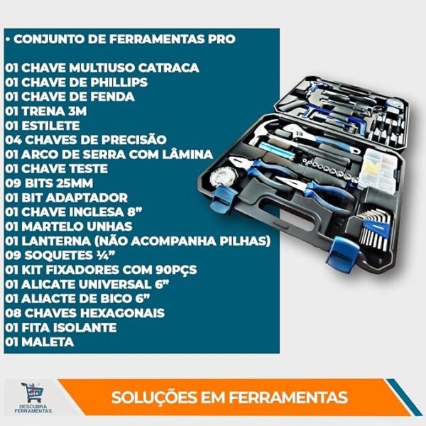 CAIXA DE FERRAMENTAS 135 PECAS MENEGOTTI - Imagem 2